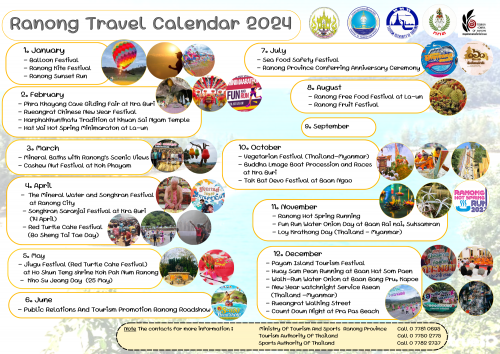 Ranong Travel Calendar 2024